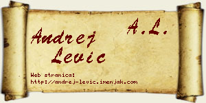 Andrej Lević vizit kartica